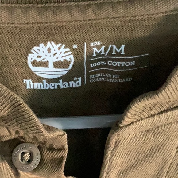 Timberland olive green Henley-style long sleeve - Picture 2 of 3
